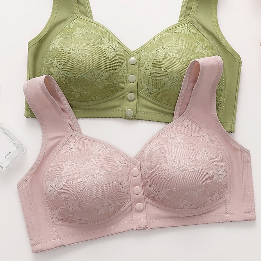 Cotton Bra Everyday - บราสปอร์ตไร้สายแบบมีตะขอด้านหน้า ดีไซน์เรียบง่าย ระบายอากาศได้ดี ช่วยยกกระชับทรง ป้องกันแรงกระแทก สีพื้น