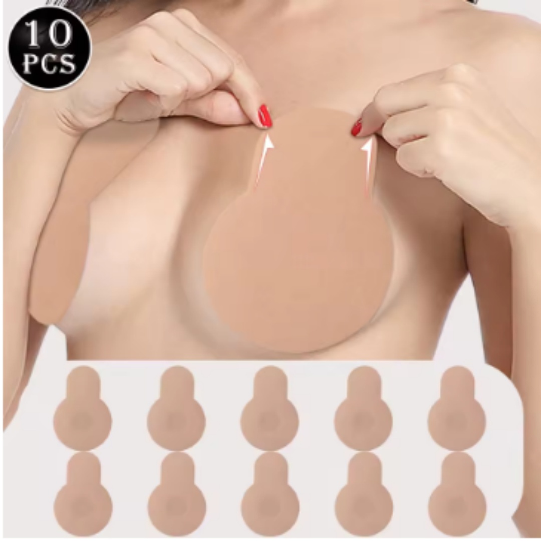 Strapless Bra Adhesive - บราดันทรงสำหรับผู้หญิง บราซิลิโคนแบบติดเอง ไม่มีสาย มองไม่เห็น ใช้ซ้ำได้ เทปยกกระชับหน้าอก