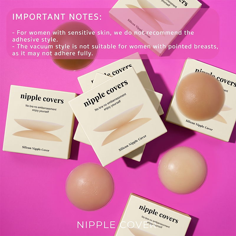 แผ่นปิดจุกนมแบบมีกาวในตัวแบบมอ - Strapless Bra Adhesive บทวิจารณ์และราคา