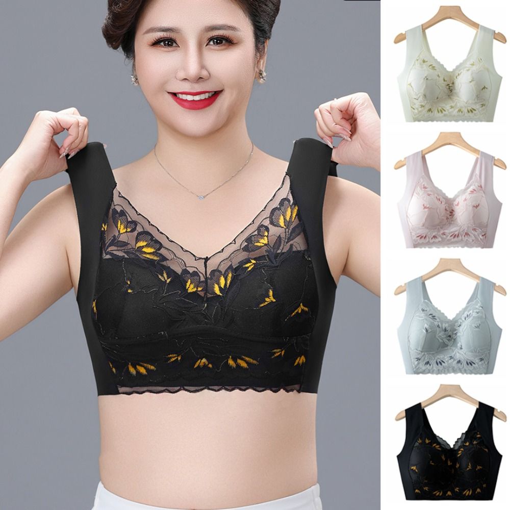 บราไร้โครงลูกไม้แฟชั่นพลัสไซส์ - Minimizer Bra Women บทวิจารณ์และราคา