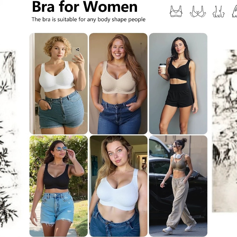 บราไร้โครงสำหรับผู้หญิง เนื้อเ - Full Coverage Bra บทวิจารณ์และราคา