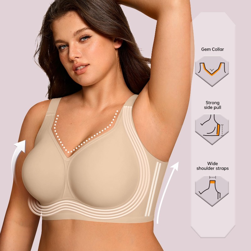 บราไร้สายสำหรับสาวพลัสไซส์ บรา - T Shirt Bra Seamless บทวิจารณ์และราคา