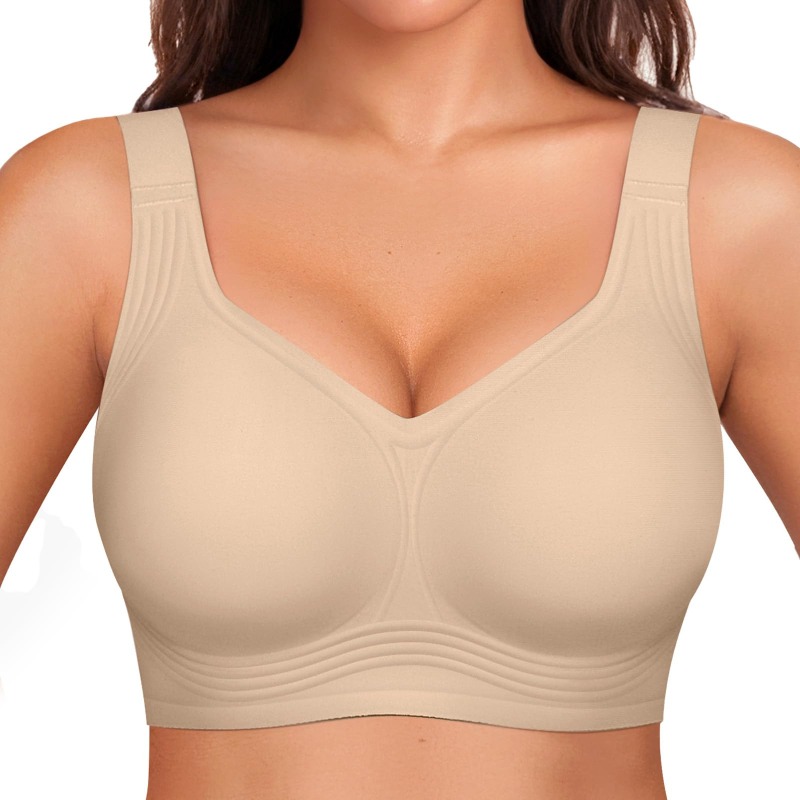 บราไร้สายสำหรับสาวพลัสไซส์ บรา - T Shirt Bra Seamless บทวิจารณ์และราคา